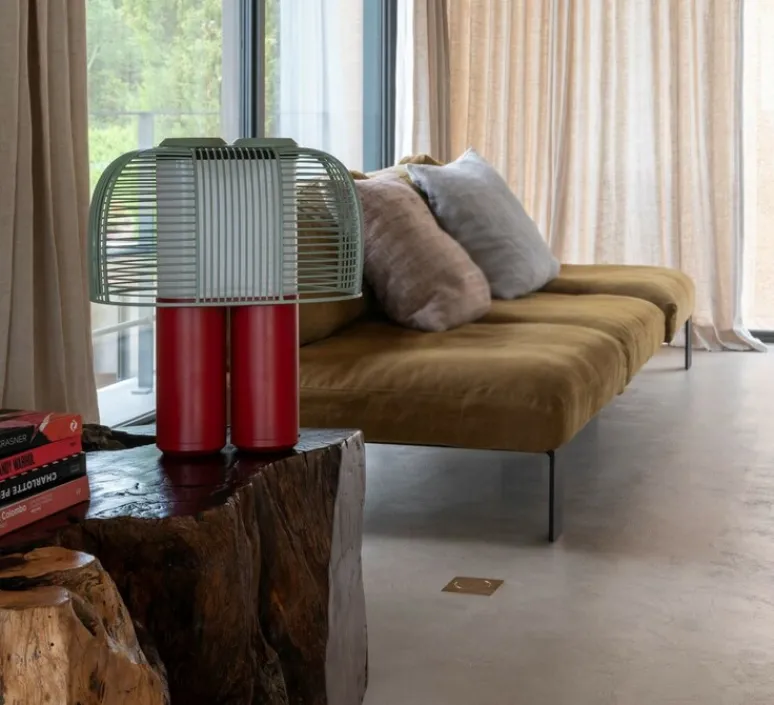 Prise*Modelec Prise, Bubox Line, Simple, Laiton brut brossé, Prise de sol x1, L11,5cm, H11,5cm -