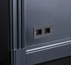 Prise, Buster, Double horizontal, Acier, Prise-Schuko x2, L15cm, H9cm - Buster & Punch