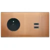 Prise*Modelec Prise, Confidence, Double horizontal, Vieux bronze, Prise-2P+T x1, Prise-USB C x2, Noir, L15,1cm, H8cm -