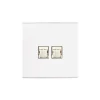 Prise, Confidence, Simple, Blanc mat, Prise-RJ45 x2, L8cm, H8cm - Modelec