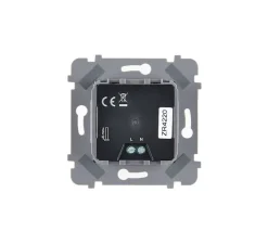 Prise*Modelec Prise, Confidence, Simple, Noir mat, Prise USB A x2, L8cm, H8cm -