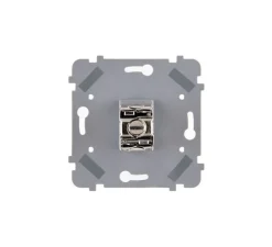 Prise, Confidence, Simple, Nickel satiné, Prise-RJ45 x1, L8cm, H8cm - Modelec