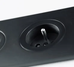 Prise, DOM, Double horizontal, Noir mat, Prise-PC x2, L14,2cm, H7,1cm - Fontini