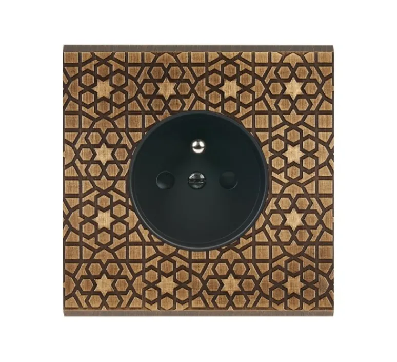 Prise*Modelec Prise, Fascination, Simple, Atlas, Prise-PC x1, Noir, L8cm, H8cm -