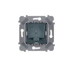 Prise*Modelec Prise, Fascination, Simple, Atlas, Prise-PC x1, Noir, L8cm, H8cm -