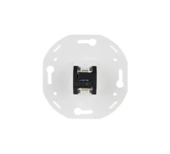Prise*Modelec Prise, Iris, Simple, Blanc satin, Prise-RJ45 x1, Blanc, L8cm, H8cm -