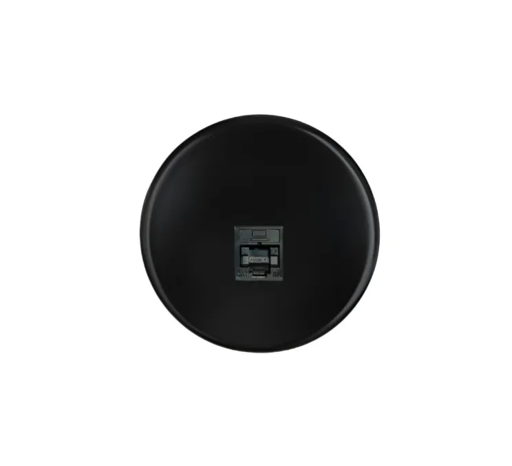 Prise, Iris, Simple, Noir satin, Prise-RJ45 CAT6A blindé noir x1, L8cm, H8cm - Modelec