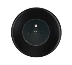 Prise, Iris, Simple, Noir satin, Prise-2P+T x1, Noir, L8cm, H8cm - Modelec