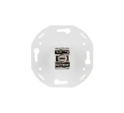 Prise*Modelec Prise, Iris, Simple, Porcelaine blanc, Prise-RJ45 x1, L8cm, H8cm -