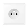 Prise*Jung Prise, LS 990, Simple, Blanc mat, Prise-2P+T x1, L8,1cm, H8,1cm -