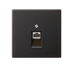 Prise, LS 990, Simple, Canon de fusil, Prise-RJ45 x1, L8,1cm, H8,1cm - Jung