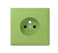 Prise*Jung Prise, LS 990, Simple, Le Corbusier Vert 31 32051, Prise-2P+T x1, L8,1cm, H8,1cm -