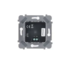 Prise, M, Simple, Acier verni STB, Prise-USB A x2, L8cm, H8cm - Modelec