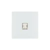 Prise, M, Simple, Blanc mat, Prise-RJ45 x1, L8cm, H8cm - Modelec