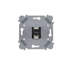 Prise, M, Simple, Blanc mat, Prise-RJ45 x1, L8cm, H8cm - Modelec