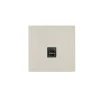 Prise*Modelec Prise, M, Simple, Nickel brossé, Prise-RJ45 x1, Noir, L8cm, H8cm -