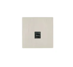 Prise*Modelec Prise, M, Simple, Nickel brossé, Prise-RJ45 x1, Noir, L8cm, H8cm -