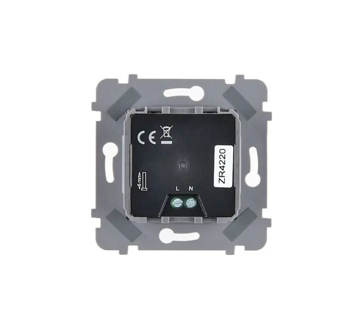 Prise, M, Simple, Nickel sablé, Prise-USB C Charge rapide x1, L8cm, H8cm - Modelec