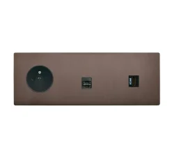 Prise*Modelec Prise, M, Triple horizontal, Canon de fusil, Prise-2P+T x1, Prise-RJ45 x1, Haut parleur x1, L22,2cm, H8cm -