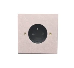 Prise, Vertbois, Prêt à peindre, Simple, Gris clair, Prise-2P+T x1, Noir, L8cm, H8cm - Nedgis