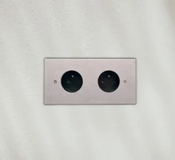 Prise*6ixtes Prise, Vertbois, Prêt à peindre, Double horizontal, Gris clair, Prise-2P+T x2, Noir, L16cm, H8cm - Nedgis