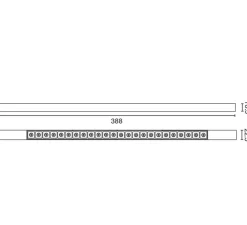 Plafonnier & Spot*Faro Architectural Profilé encastrable, Neso Slim Point - 24, , 12°, LED, 3000K, 1726 lm, dim., DALI, L38,8cm, H1,85cm - Faro noir mat