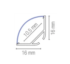Accessoires*Nedgis Profilé, Ionik, , L200cm, H1,6cm - blanc