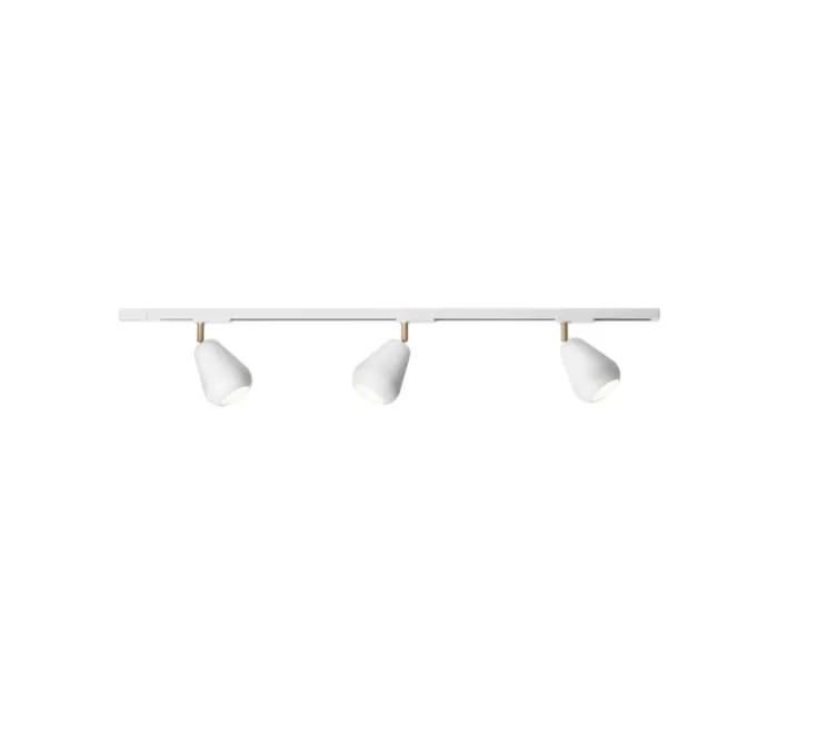 Rail avec spots, Anoli, or nordique, blanc, L106cm, H20cm - Nuura