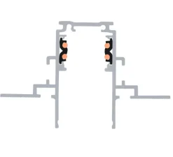 Accessoires*SLV Rail encastré, 3m, 48V TRACK, , L300cm, H4,7cm - noir