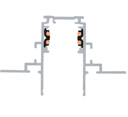 Accessoires*SLV Rail encastré, 3m, 48V TRACK, , L300cm, H4,7cm - noir