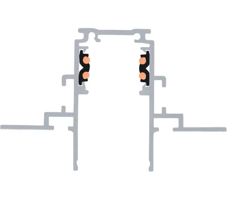 Accessoires*SLV Rail encastré, 3m, 48V TRACK, , L300cm, H4,7cm - noir