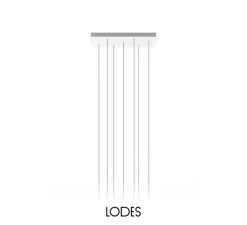 Rosace 7 lights, blanc mat, L70cm, l45cm, H4,2cm - Lodes