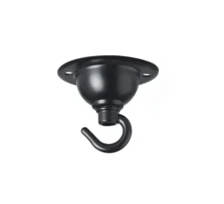 Rosace & Câble*Zangra Rosace avec crochet, ceilingcup, , Ø6,5cm, H5,5cm - noir