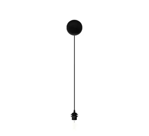 Rosace, Cannonball, simple, noir mat, Ø12cm, H12,5cm - Umage