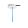 Rosace, en métal, blanc, sortie sur le côté,Ø10cm, H2.4cm - Zangra