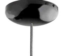 Rosace & Câble*Zangra Rosace en métal XL, , Ø14cm, H4cm - Studio noir