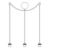 Rosace & Câble*Umage Rosace Multiple, CANNONBALL CLUSTER, Blanc -
