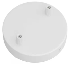 Rosace & Câble*Creative Cables Rosace multiple, série métal, 2 sorties, , Ø12cm, H2,5cm - blanc mat