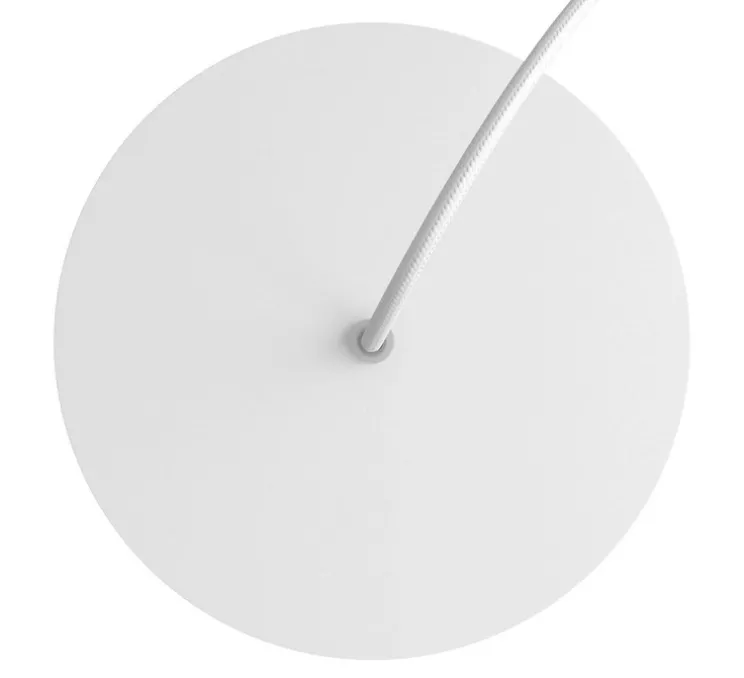 Rosace multiple, Série Rose-One, ronde, blanc, avec 1 sortie centrale et 4 latérales, Ø20cm, H3,5cm - Creative Cables