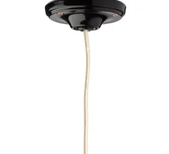 Rosace & Câble*Zangra Rosace, Pure Porcelaine, , Ø10cm, H3cm - Studio noir brillant