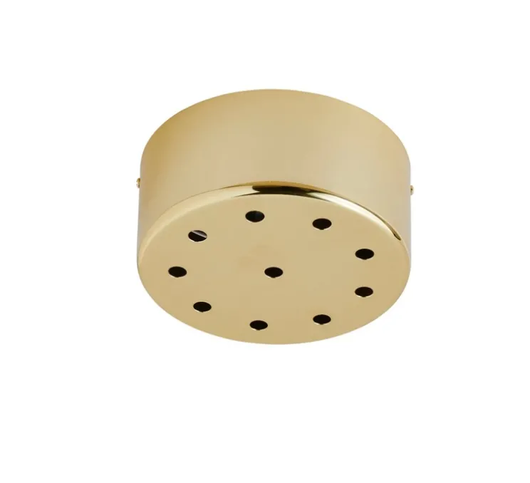 Rosace ronde multiple, Uva, 10 connexions, or brillant, Ø15,7cm, H15cm - Ebb and Flow