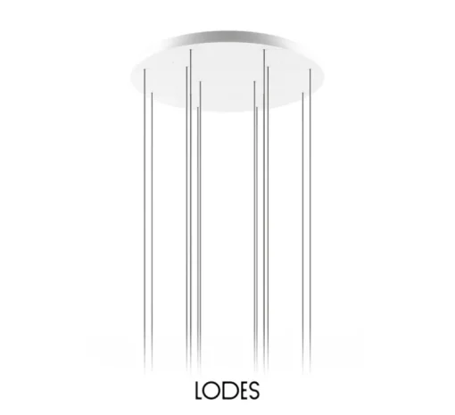 Rosace, Rosace 14 lights, blanc mat, Ø74cm, H4,2cm - Lodes