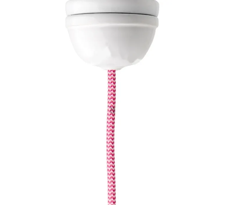 Rosace & Câble*Zangra Rosace, Rosace pure porcelaine, , Ø6,5cm, H5cm - blanc