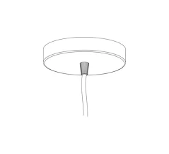 Rosace & Câble*Umage Rosace, Rosette, métal, , Ø14cm + douille E27, câble 2m - noir