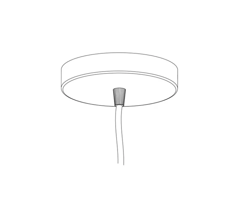 Rosace & Câble*Umage Rosace, Rosette, métal, , Ø14cm + douille E27, câble 2m - noir