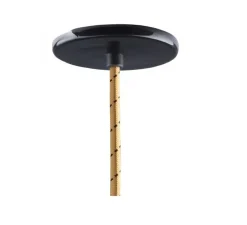 Rosace & Câble*Zangra Rosace simple, à encastrer, en porcelaine noir, Ø10 cm, H1cm -