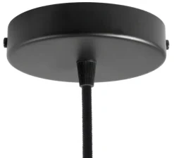 Rosace simple, série métal, avec sortie centrale, noir mat, Ø12cm, H2,5cm - Creative Cables