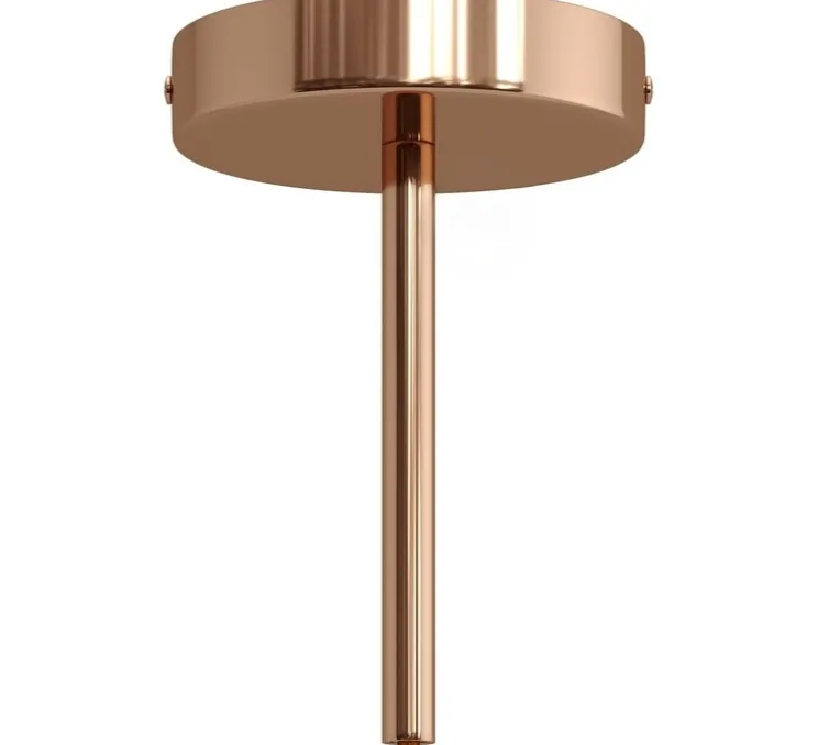 Rosace simple, série métal, avec sortie centrale, cuivre, Ø12cm, H17,5cm - Creative Cables