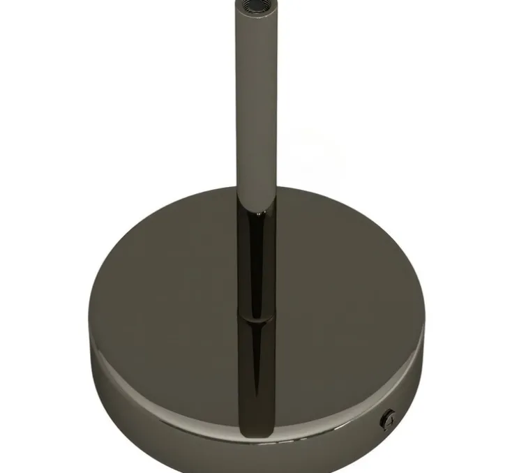 Rosace simple, série métal, avec sortie centrale, perle noire, Ø12cm, H17,5cm - Creative Cables