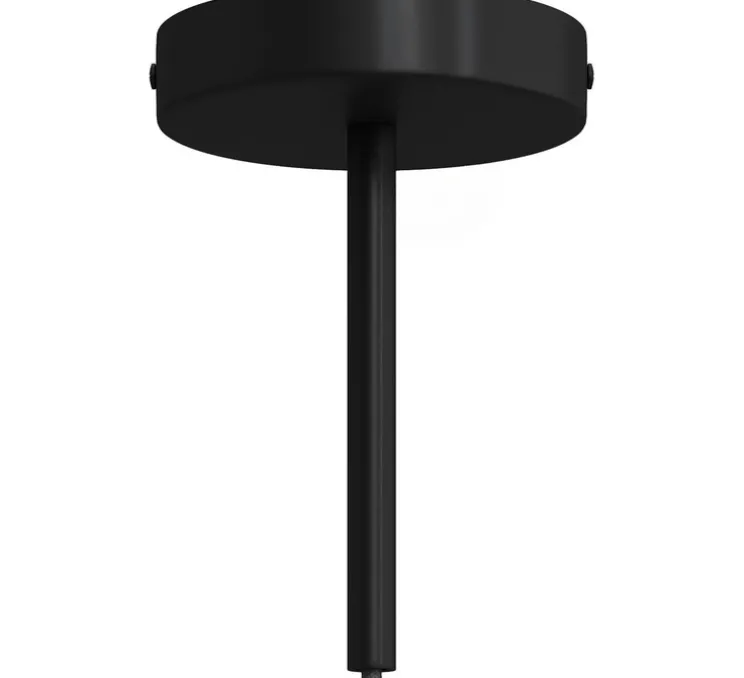 Rosace simple, série métal, avec sortie centrale, noir, Ø12cm, H17,5cm - Creative Cables